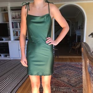 Satin Green Princess Polly dress